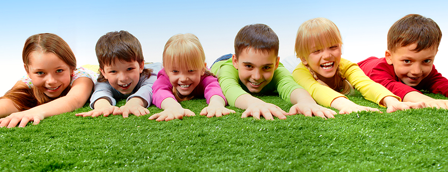 Foster Children on Grass